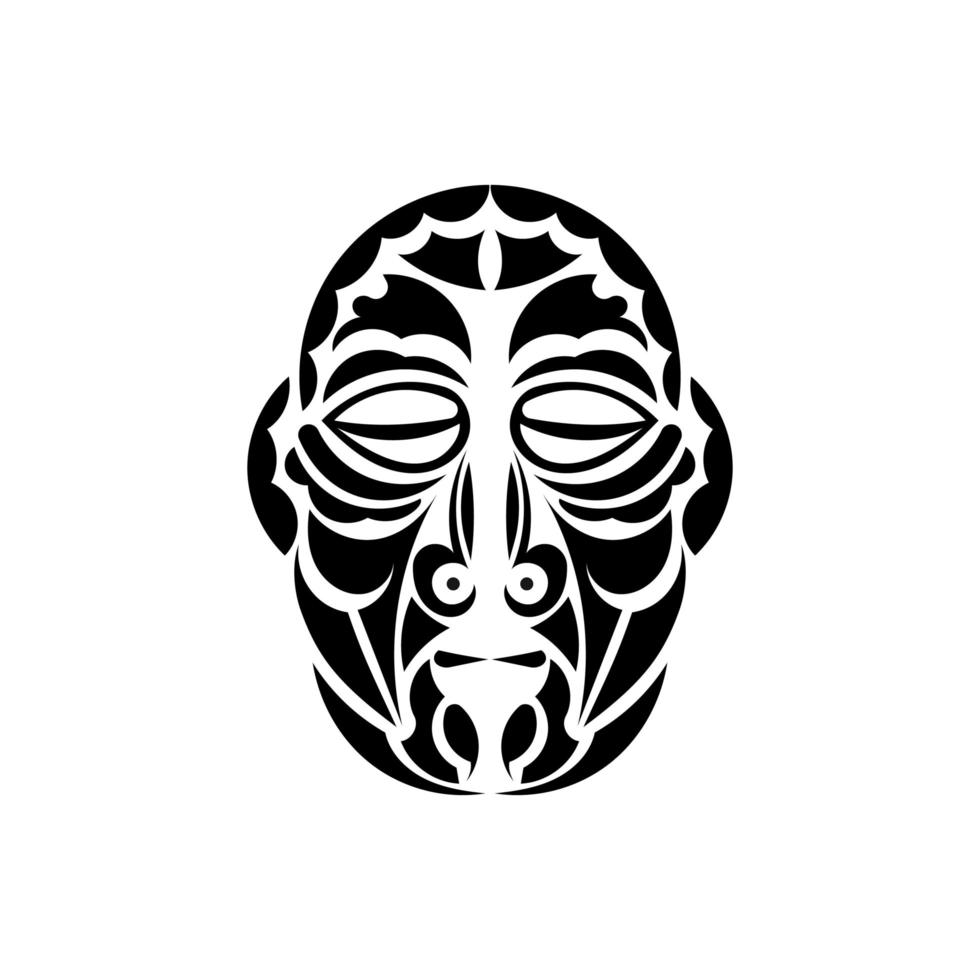 masker in de stijl van Hawaiiaanse ornamenten. Samoaanse tattoo-ontwerpen. geïsoleerd. vectorillustratie. vector