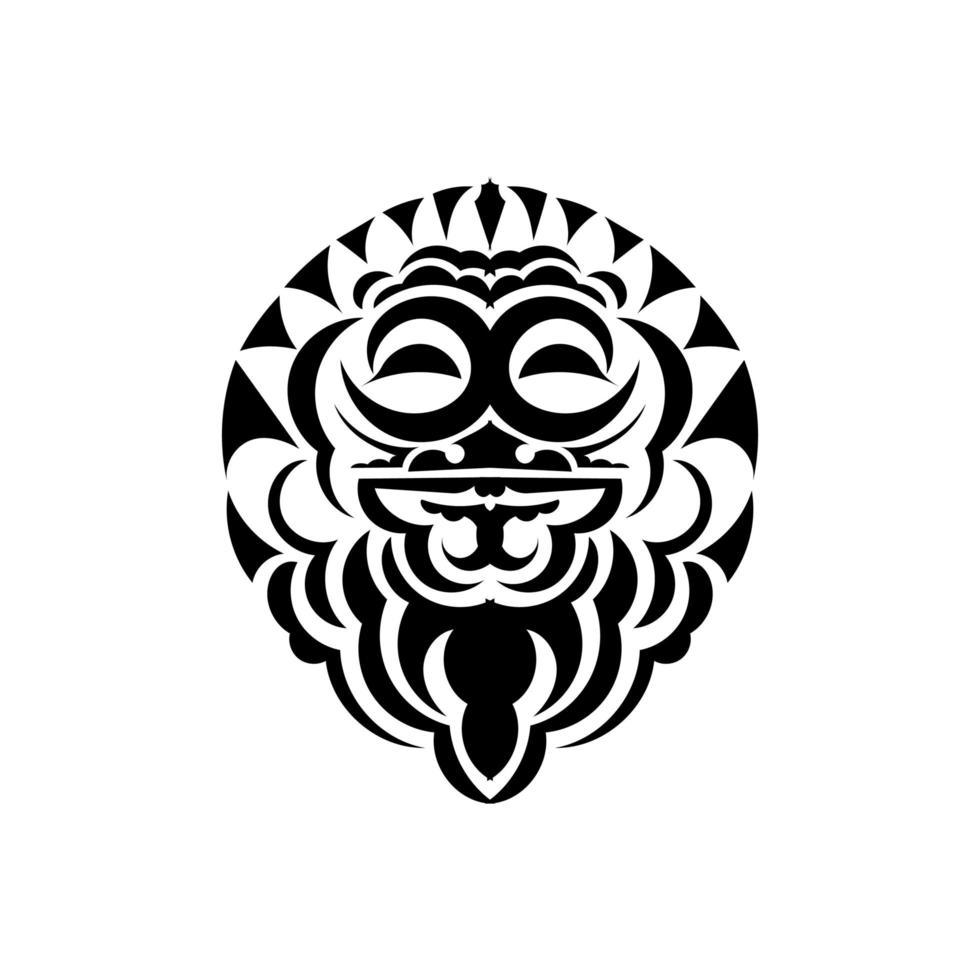 masker gezicht tattoo ornament maori stijl. vector