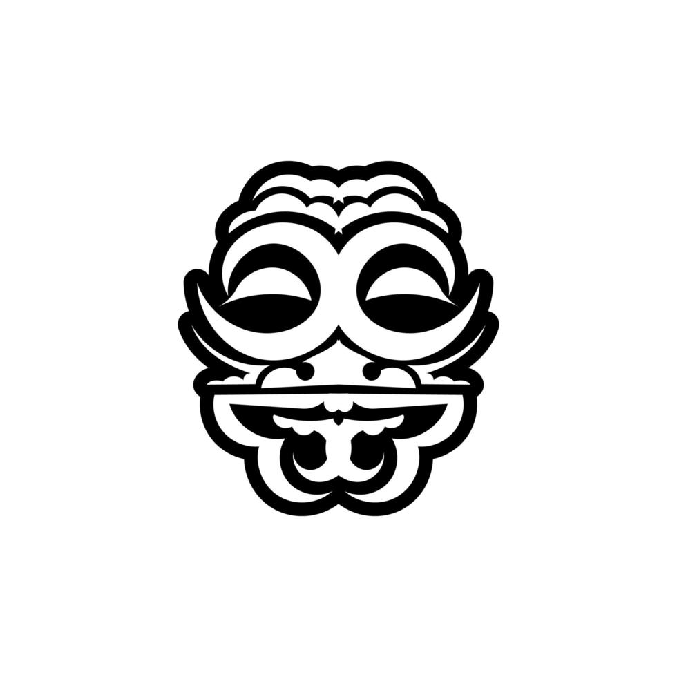 masker gezicht tattoo ornament maori stijl. Afrikaans ritueel traditioneel masker. tiki moko. totem vector ontwerp.