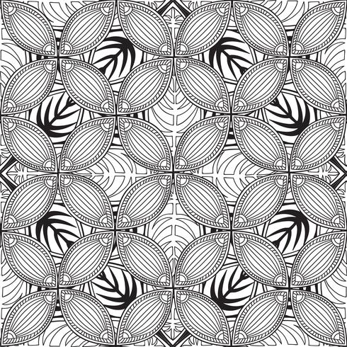 Naadloze bloemmotief. Lineair ornament. Abstracte achtergrond vector