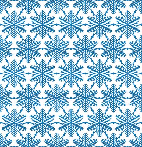 Sneeuwvlok tegel patroon Winter vakantie sieraad geometrische textuur vector