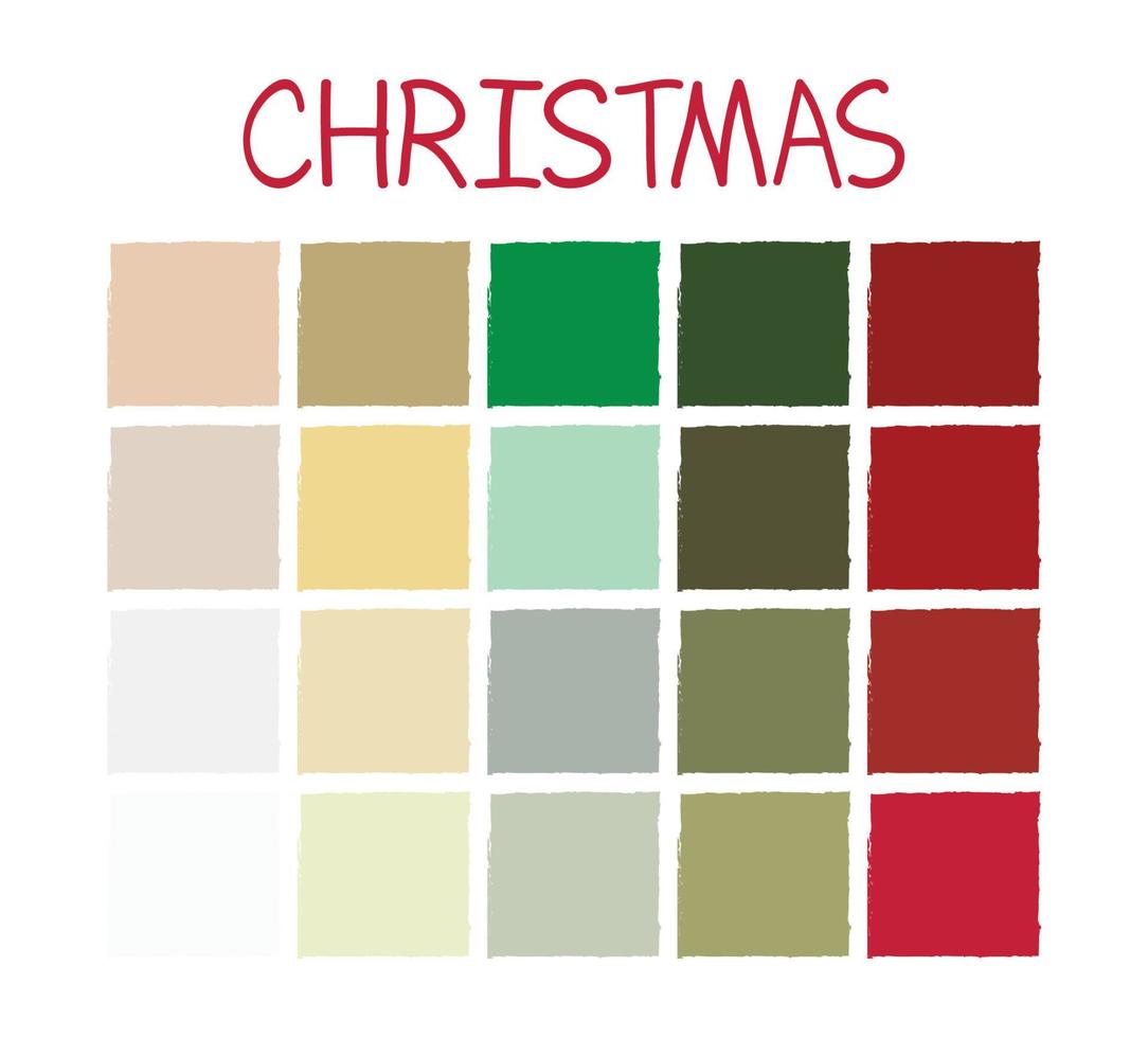 kerst klassieke toonkleuren. palet schema vintage kleuren. zonder code. vector