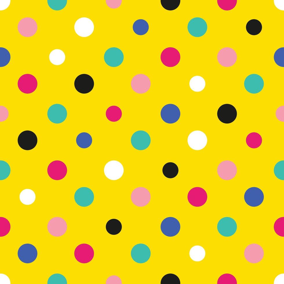 regenboog kleurrijke polka dot geel vector