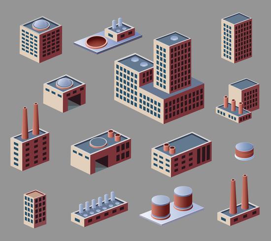 Industriële gebouwen vector