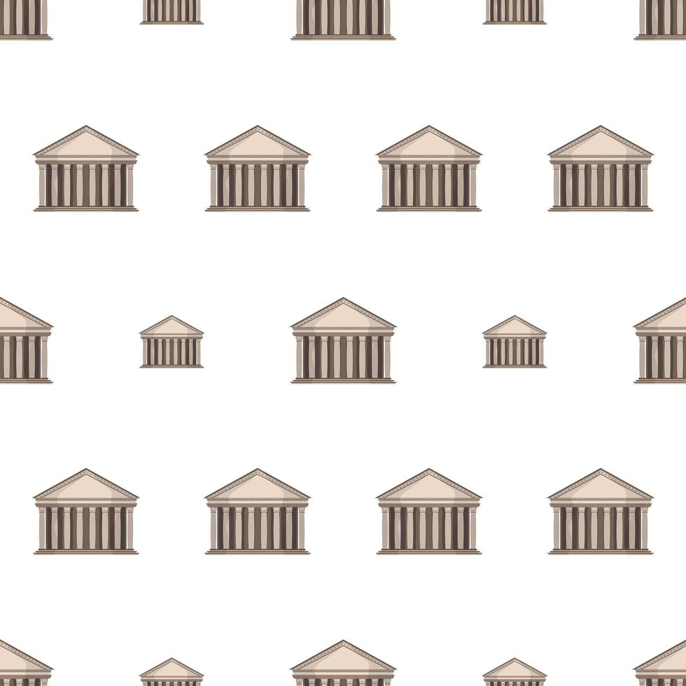 naadloos patroon met pantheon. eindeloze achtergrond. goed voor ansichtkaarten, prenten, inpakpapier en achtergronden. vector. vector