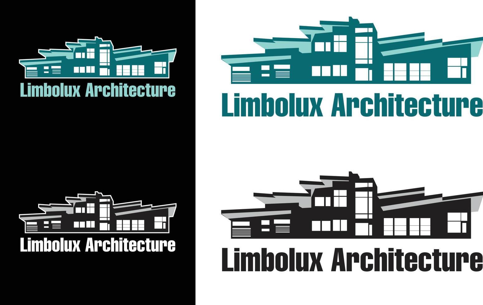 limbo lux architectuur vector logo groen zwart kleurencombinatie zakelijk creatief