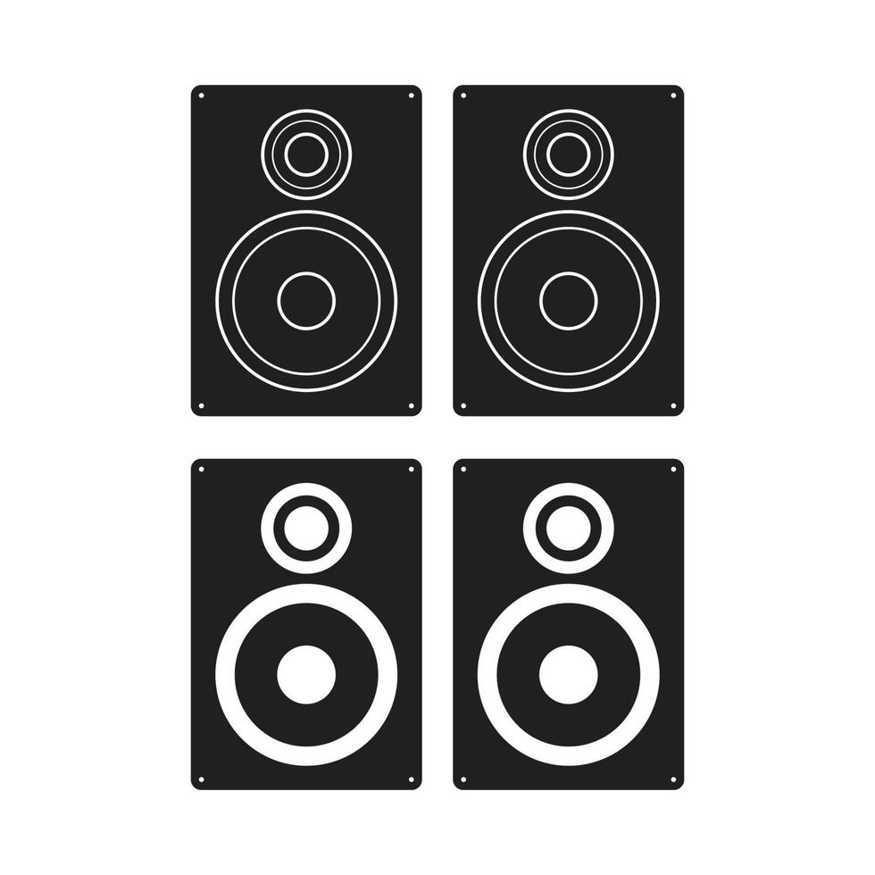 subwoofer pictogram luidsprekerbox plat bord. geïsoleerd op een witte achtergrond. vector