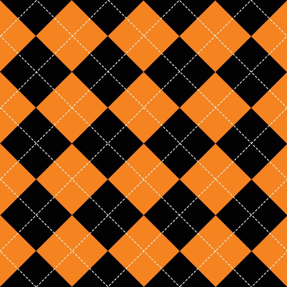 oranje zwart wit schaakbord diamant achtergrond vector