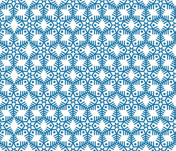 Sneeuwvlok tegel patroon Winter vakantie sieraad geometrische textuur vector