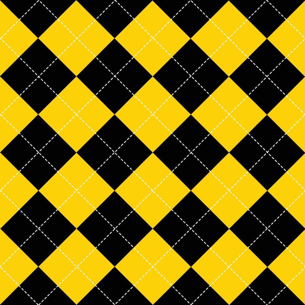 geel zwart wit schaakbord diamant achtergrond vector