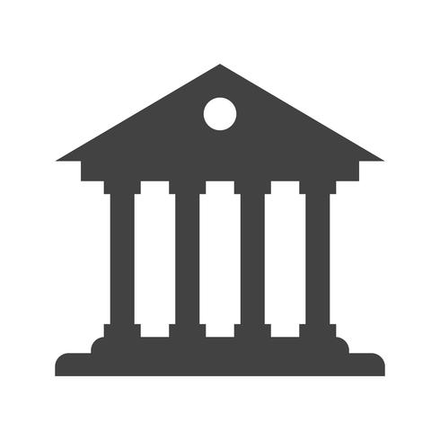 bank glyph zwart pictogram vector