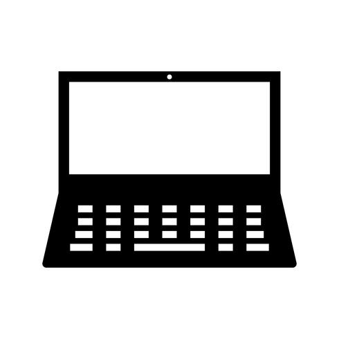 Laptop Glyph Black pictogram vector
