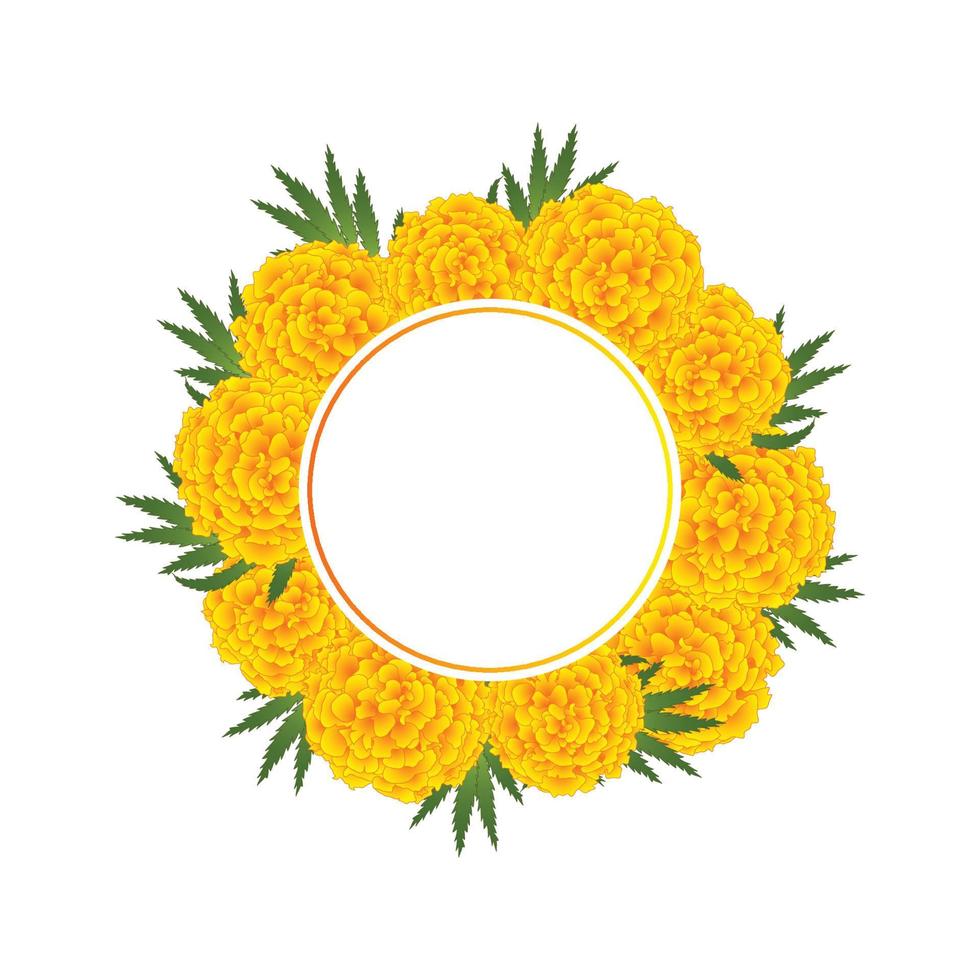 goudsbloem bloem - tagetes banner krans vector