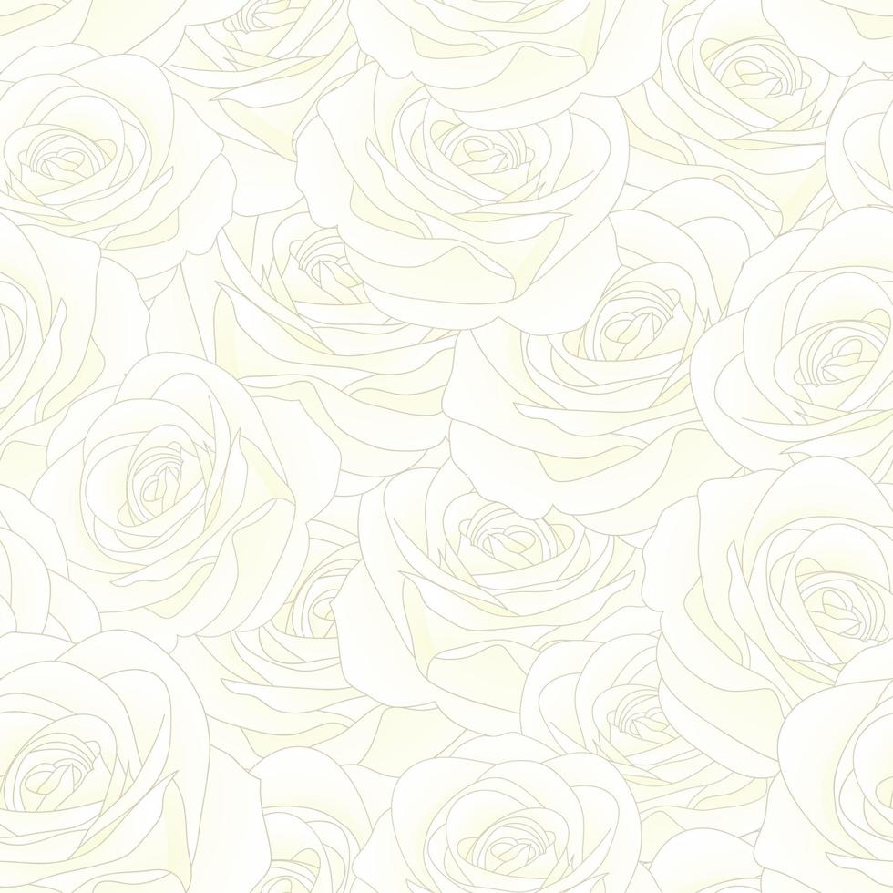 witte roos naadloze achtergrond vector
