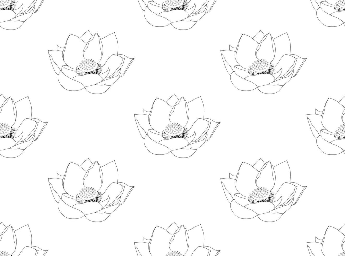 Indiase lotus naadloos op witte achtergrond vector