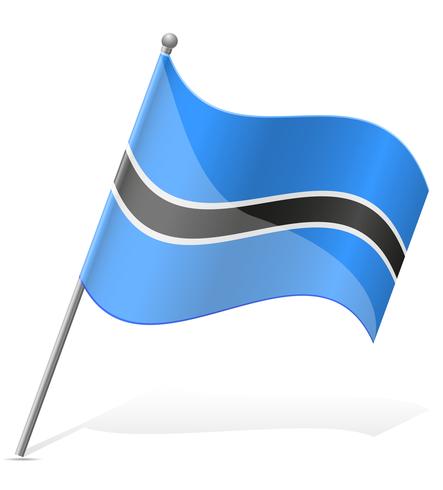 vlag van Botswana vectorillustratie vector