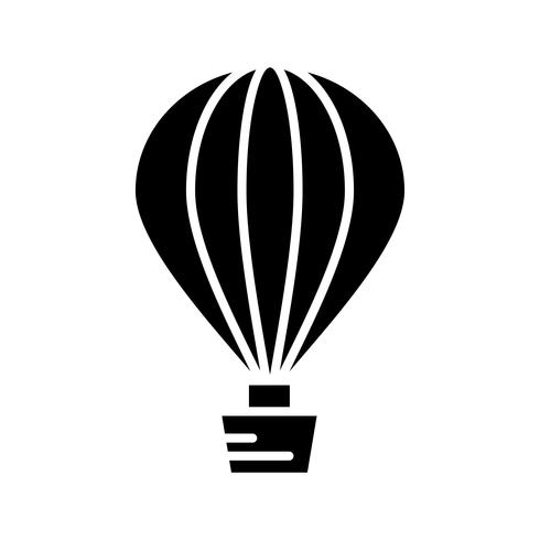 Luchtballon Glyph Black pictogram vector