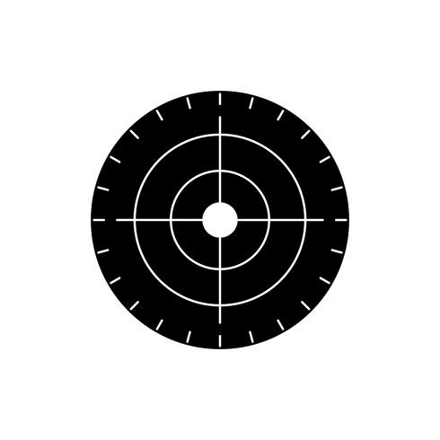 Target Glyph Black-pictogram vector