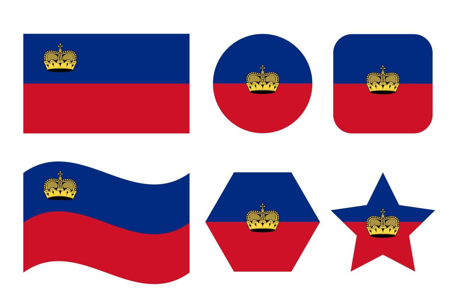 Liechtenstein vlag eenvoudige illustratie voor onafhankelijkheidsdag of verkiezing vector