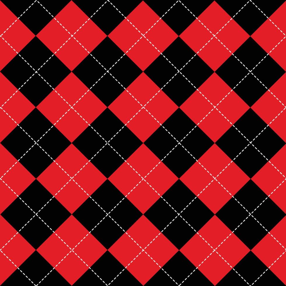 rood zwart wit schaakbord diamant achtergrond vector