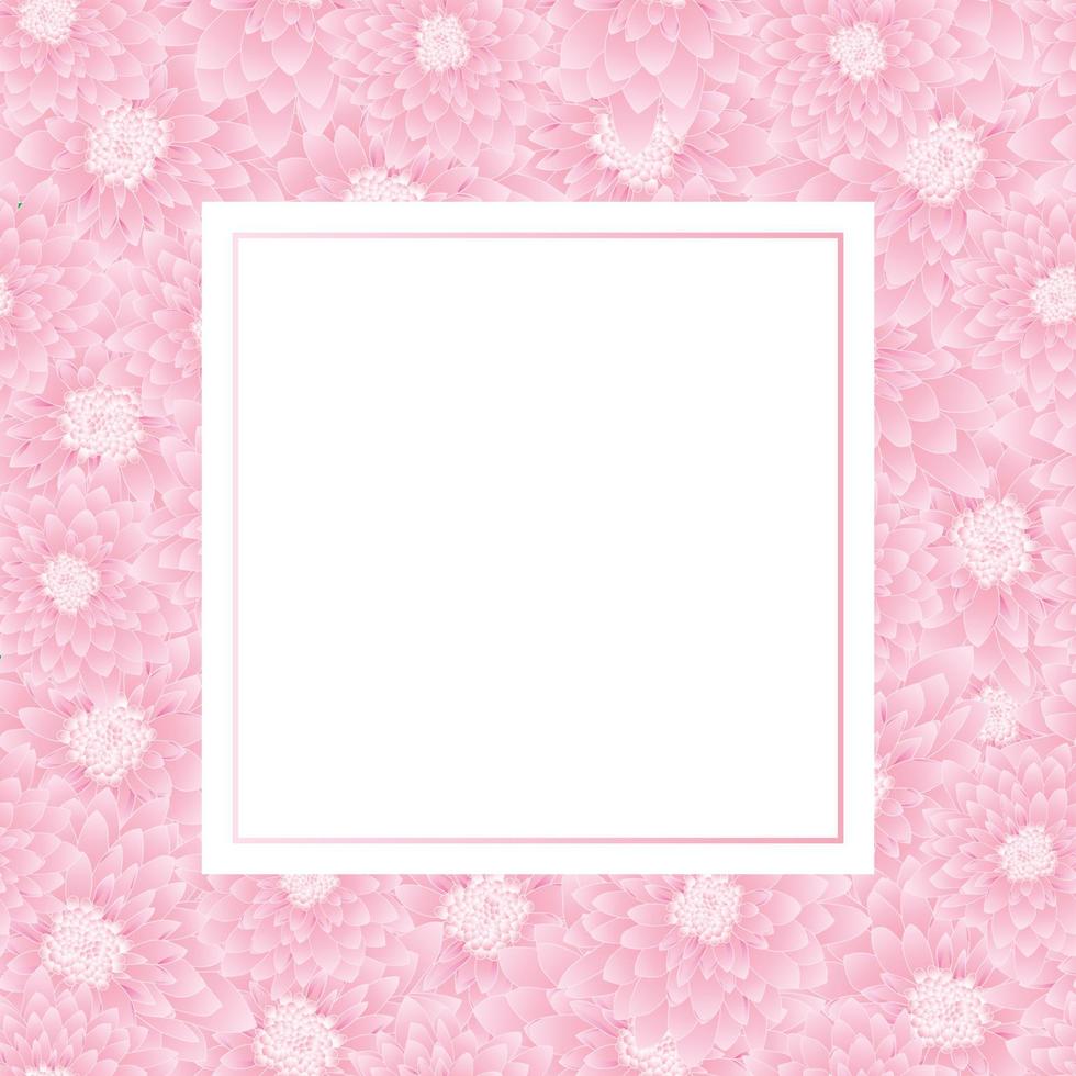 roze chrysanthemum bannerkaart vector