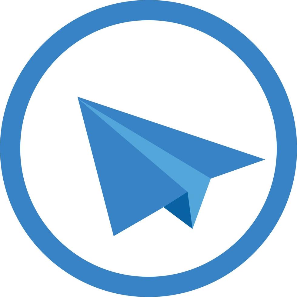 telegram blauw icoon vector