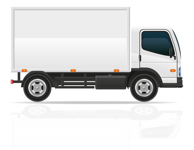 kleine vrachtwagen voor transport vracht vectorillustratie vector