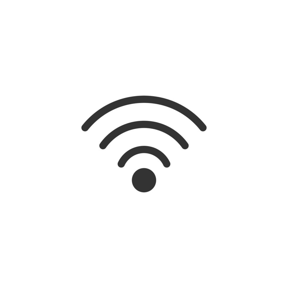 wifi lijn pictogram geïsoleerd op een witte achtergrond. draadloos internet teken. vectoreps10 vector