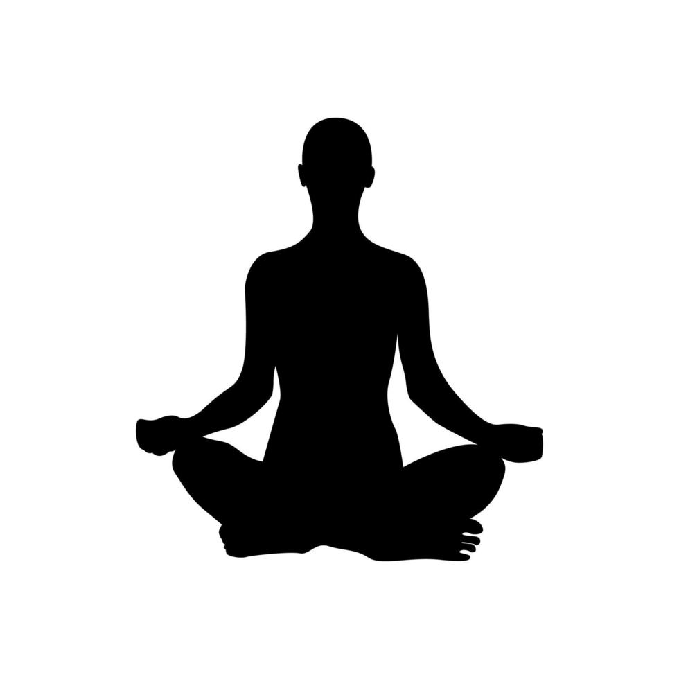 vrouwen in yoga silhouet vector