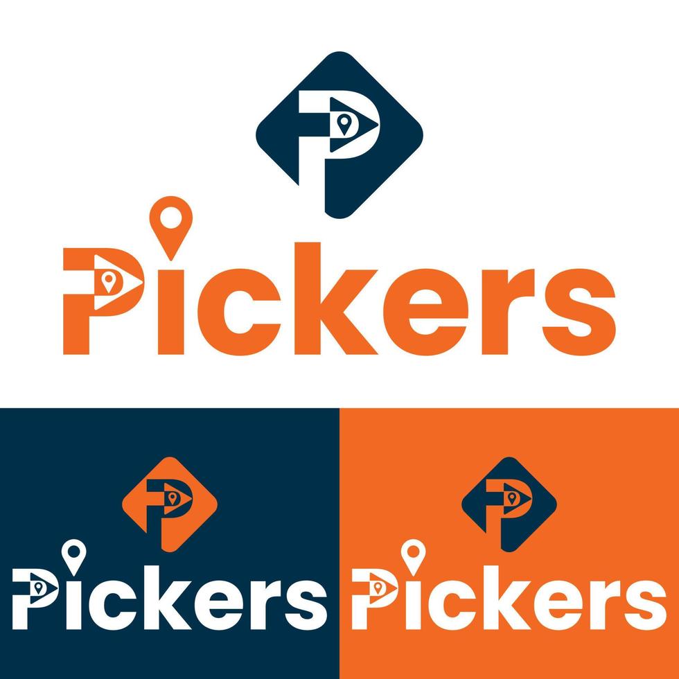 plukkers minimaal logo pictogram ontwerp vector