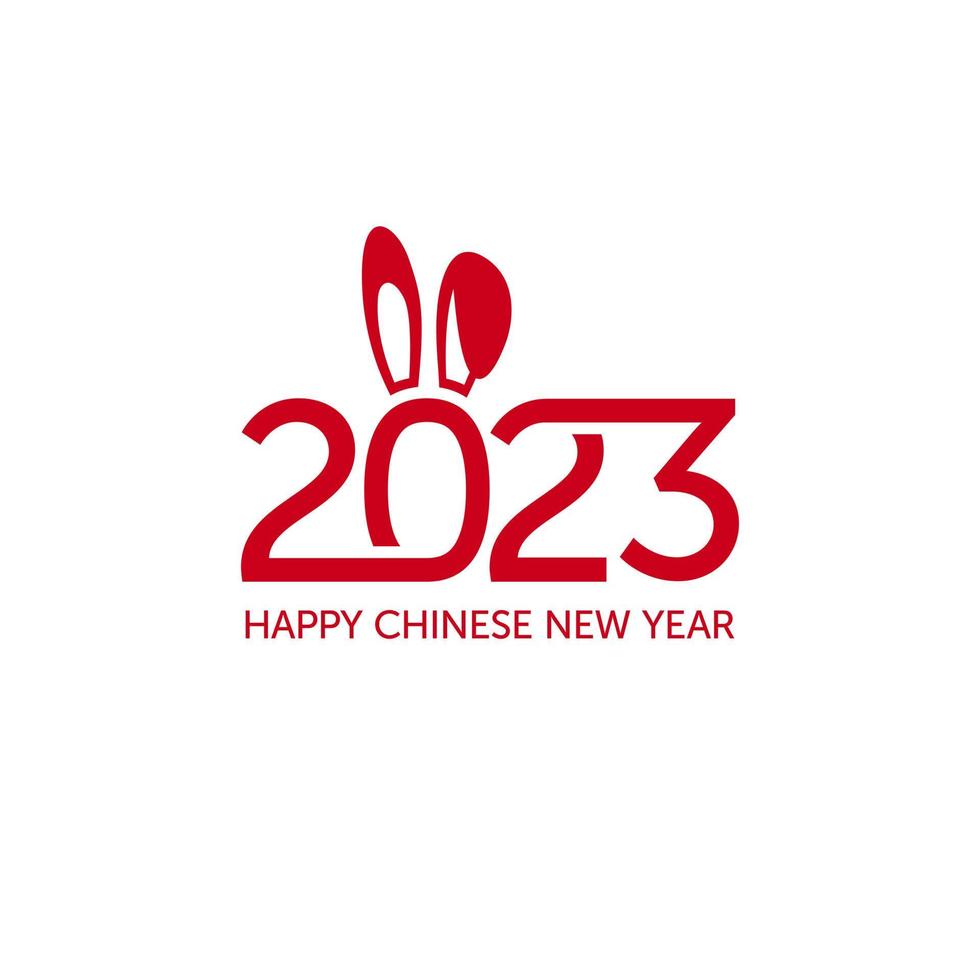 Chinees Nieuwjaar 2023 logo. abstracte Haas vectorillustratie. vector