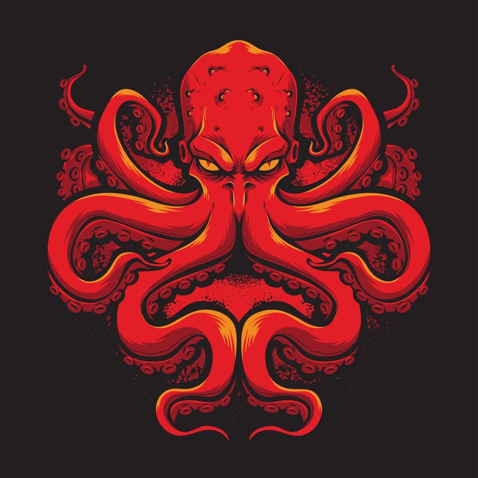 boos rood octopus vector logo