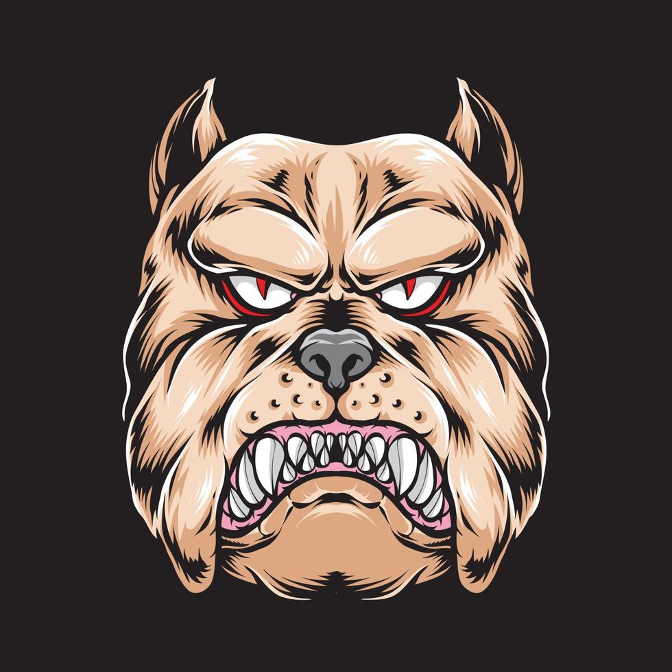 bulldog hoofd vector en logo