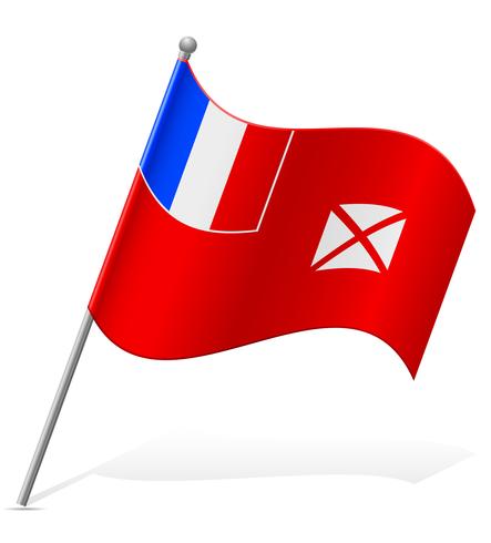 vlag van Wallis en Futuna vectorillustratie vector