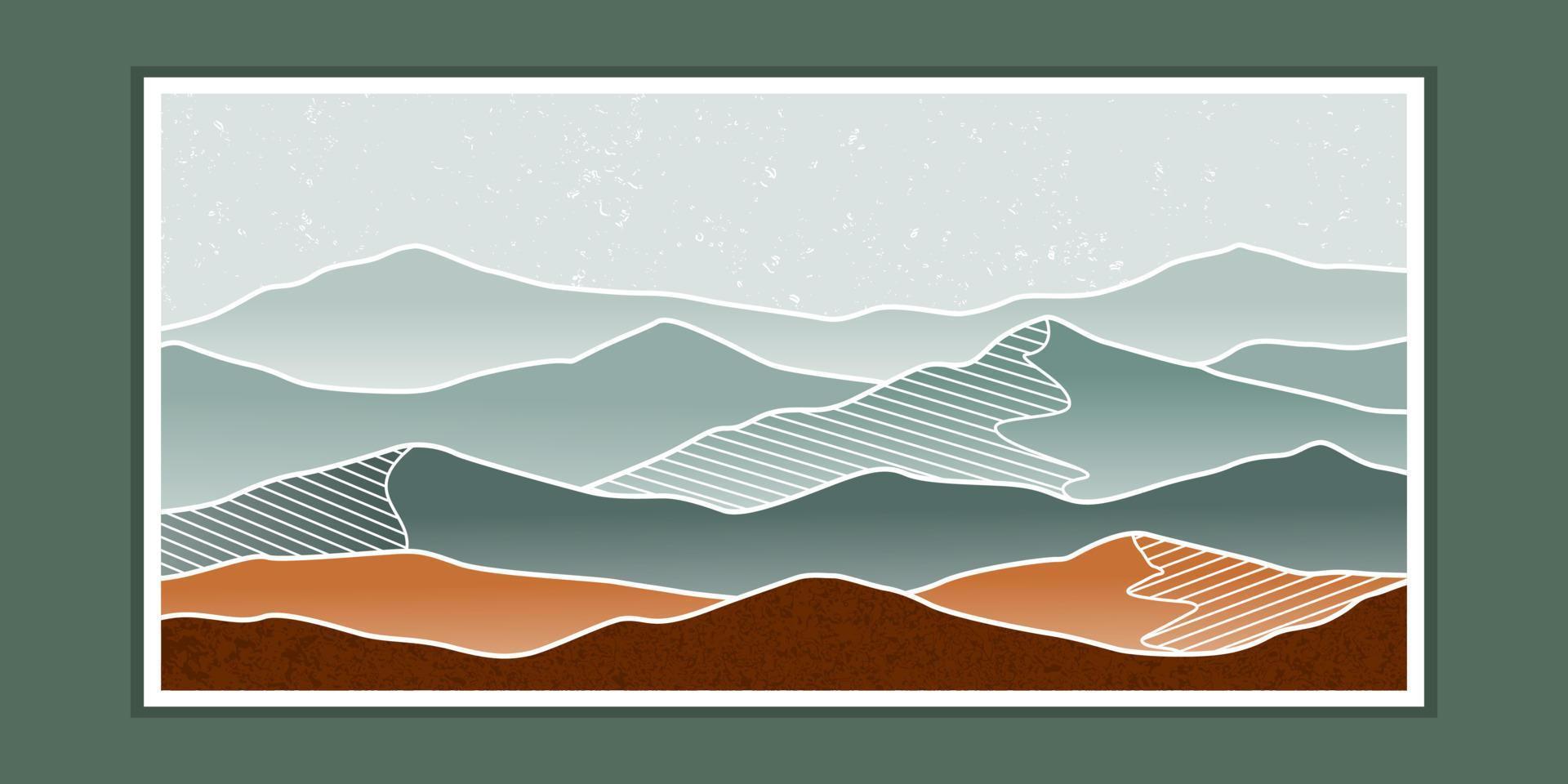 abstracte bergschildering, abstracte achtergrond, premium vector