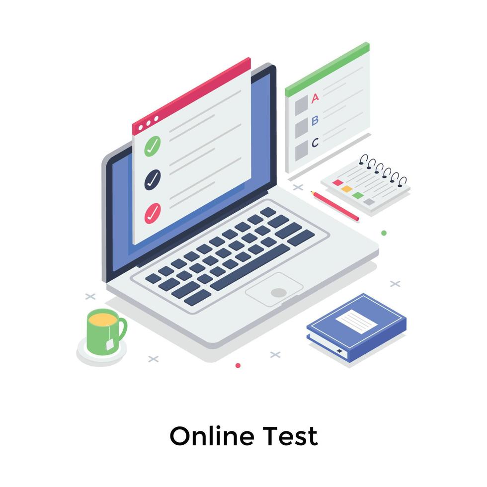 online testconcepten vector