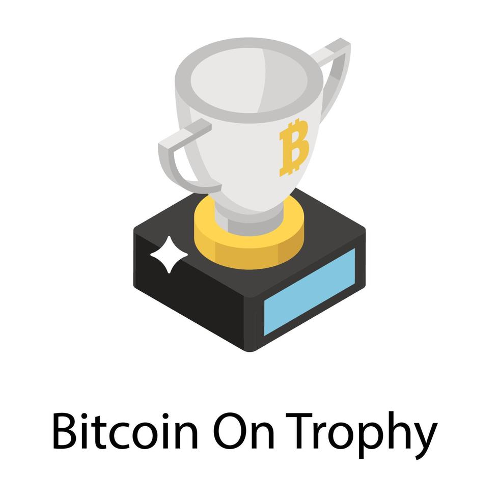 bitcoin op trofee vector