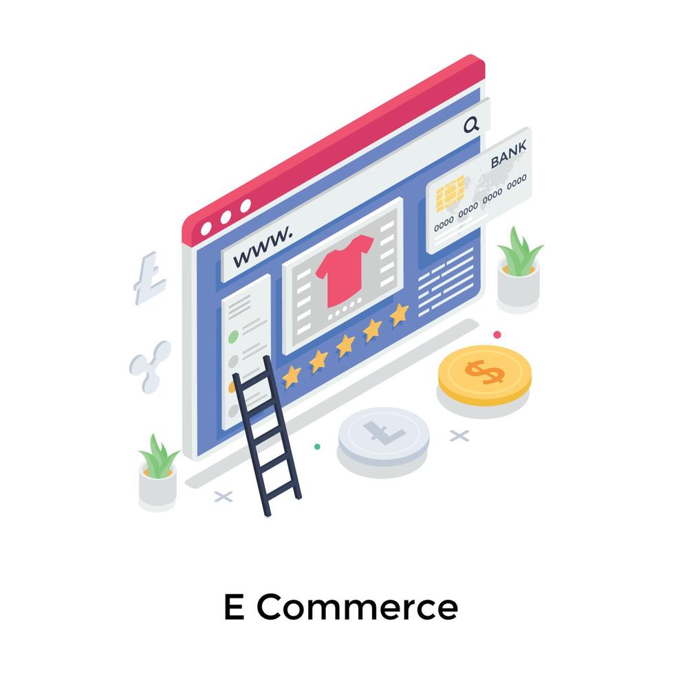 trendy e-commerce concepten vector