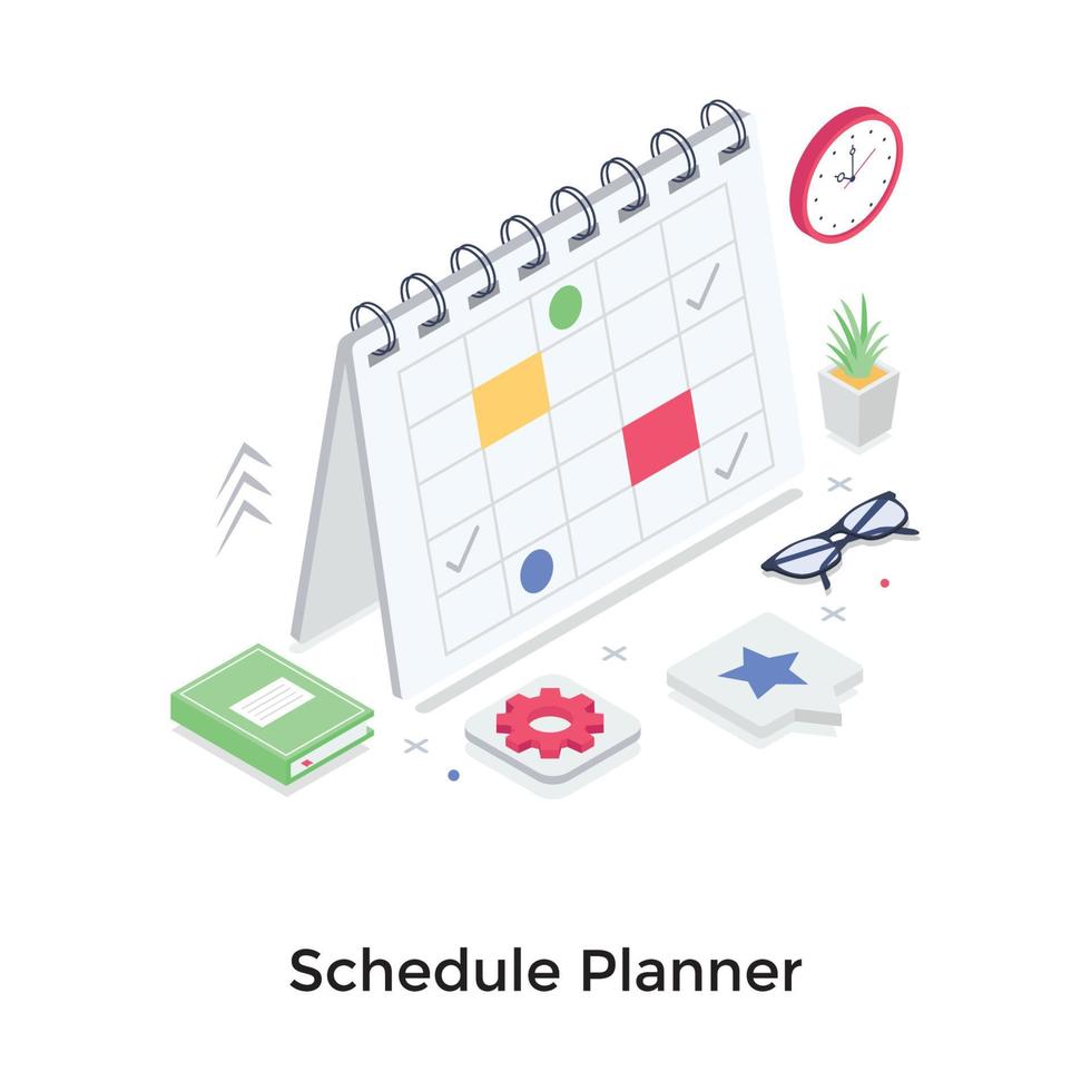 planning planner concepten vector