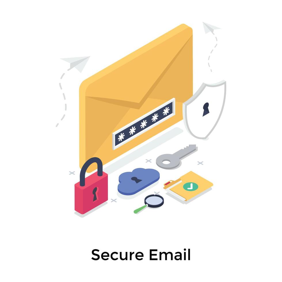veilige e-mailconcepten vector