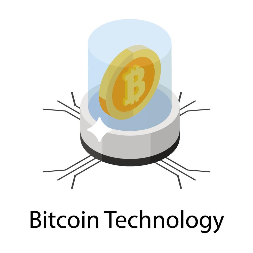 bitcoin technologie concepten vector