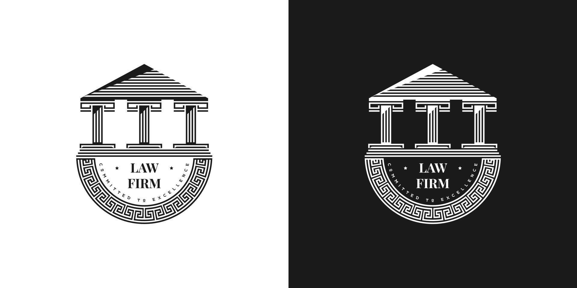 oud Grieks monument icoon. architectuur gebouw symbool. vintage retro acropolis logo ontwerp vector