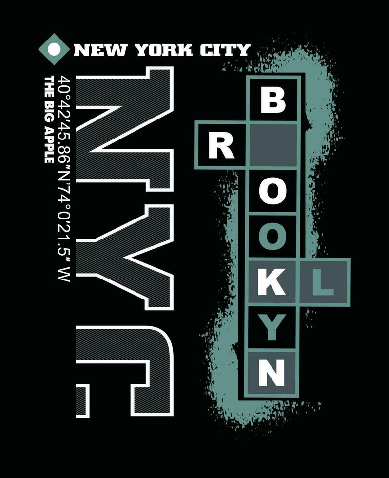 New York belettering handen typografie grafisch ontwerp in vectorillustratie. vector