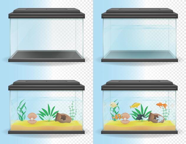 transparante aquarium vectorillustratie vector