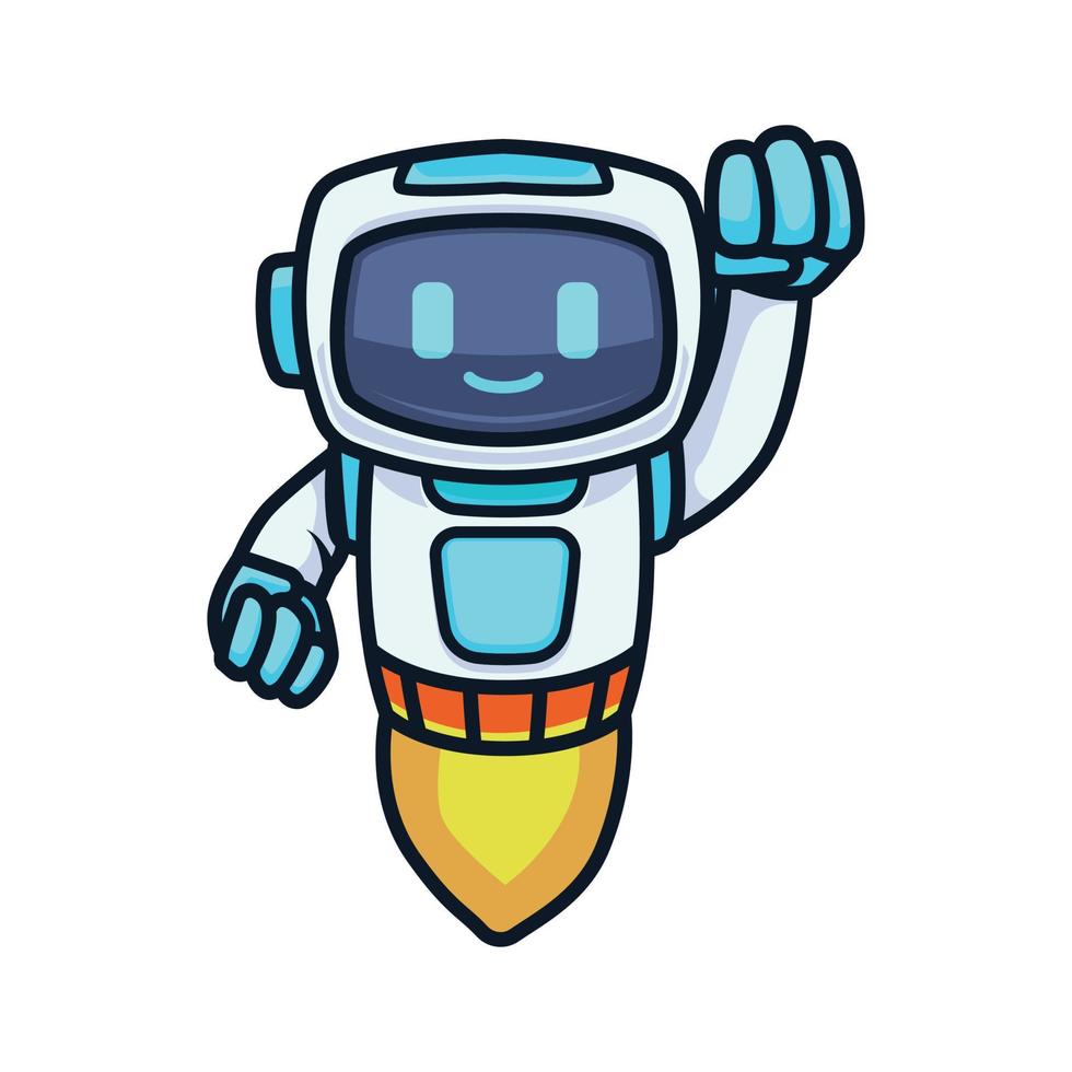 robot schattige mascotte vector