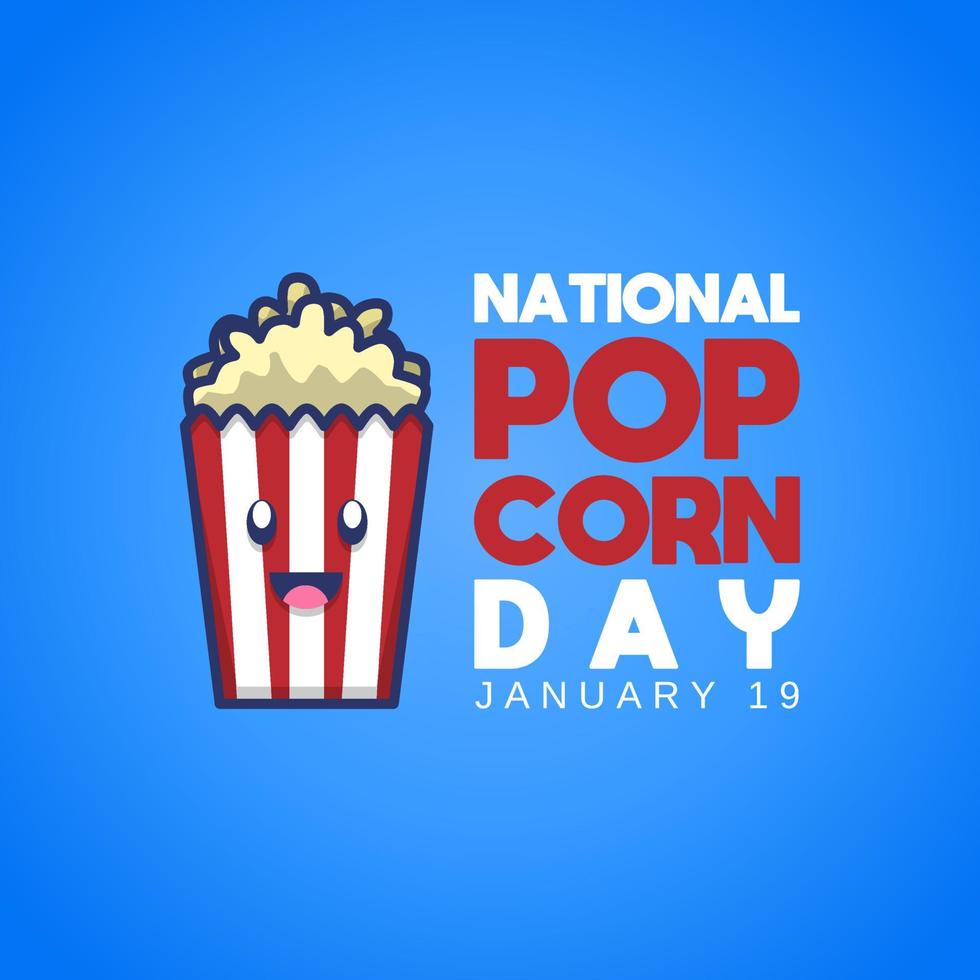 nationale popcorn dag thema cartoon icoon vector