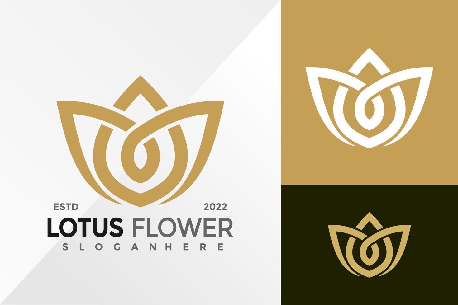 schoonheid lotus spa logo ontwerp vector illustratie sjabloon