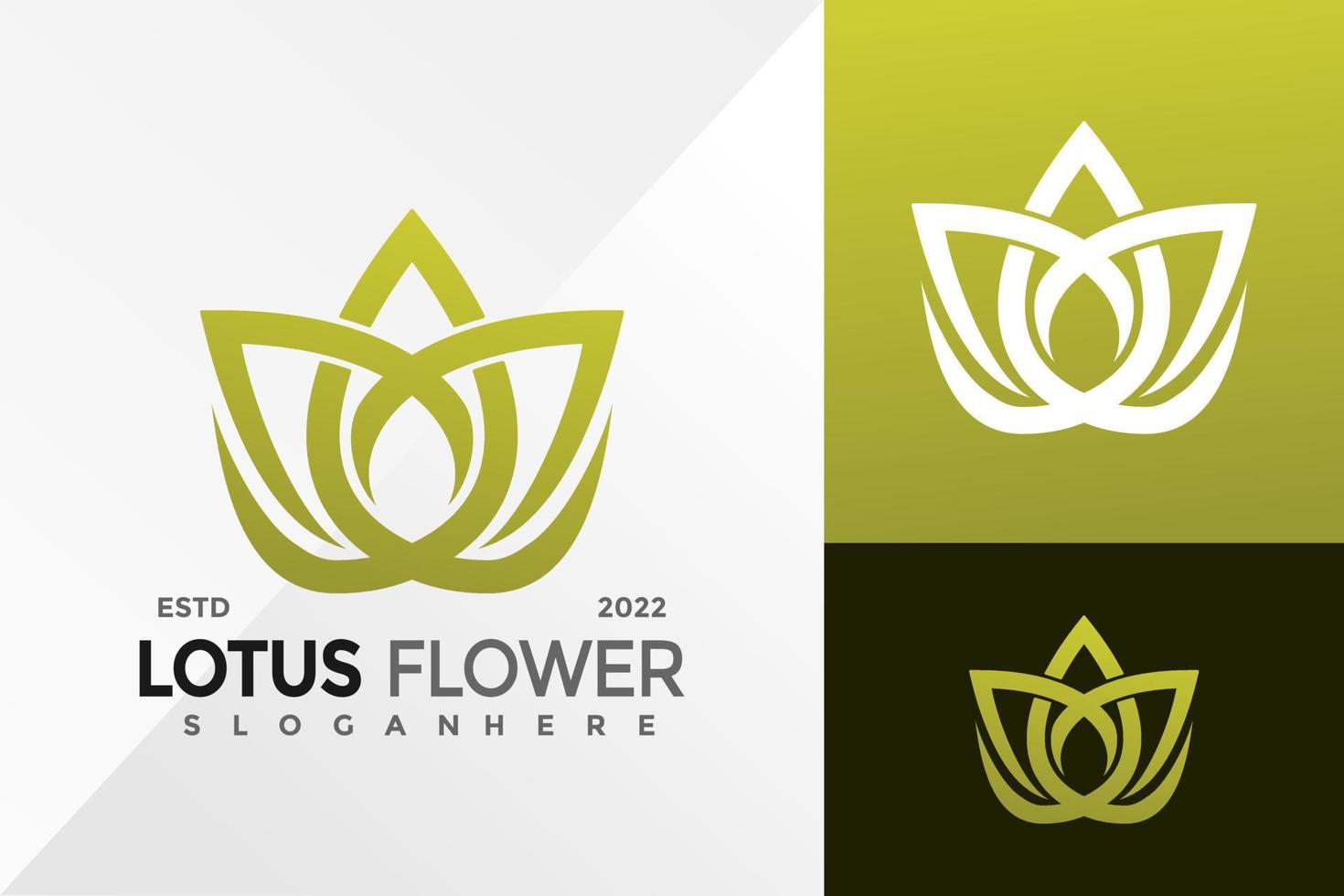 lotusbloem spa logo ontwerp vector illustratie sjabloon