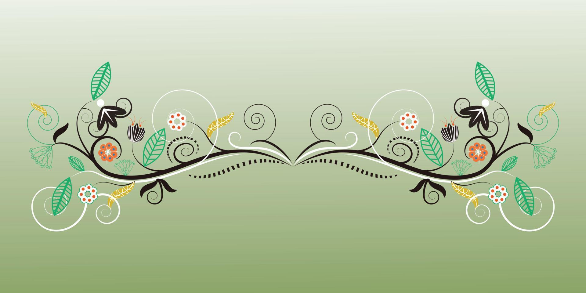 abstract schattig bloemenelementenontwerp vector