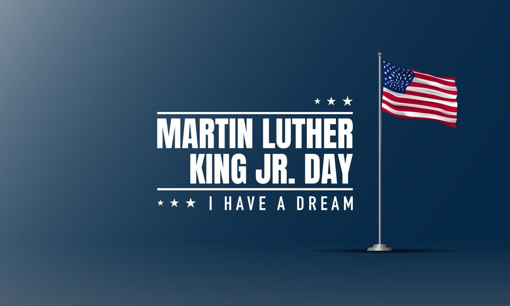 Martin Luther King jr. dag achtergrond. spandoek, poster, wenskaart. vector